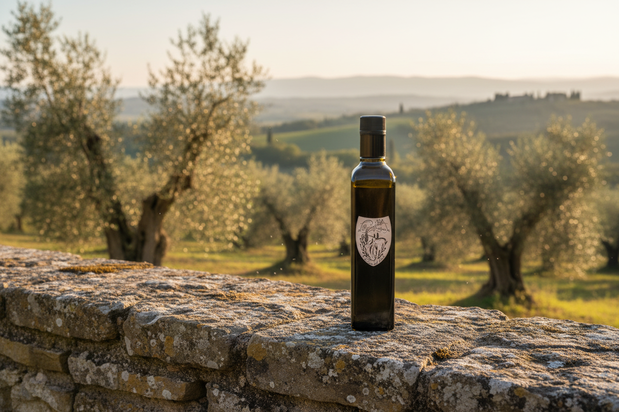 Poggio Madonna – Toskana, Flasche im Fokus